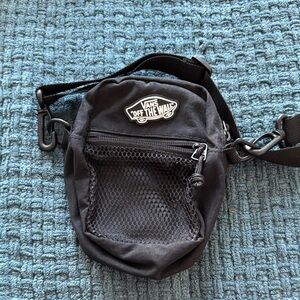 Vans Black Mini Crossbody Belt Bag with 'Off The Wall' Patch